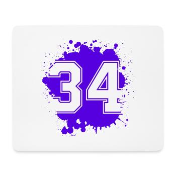 34 Nombre d’objets blob - Tapis de souris (format paysage) - blanc - Devant