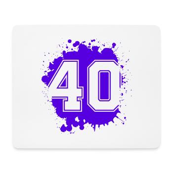 40 Nombre d’objets blob - Tapis de souris (format paysage) - blanc - Devant