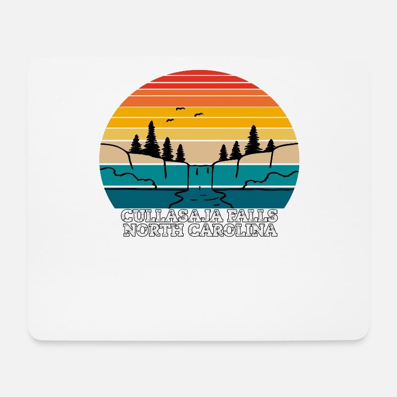Cullasaja Falls North Carolina - Mousepad (Querformat) - Weiß