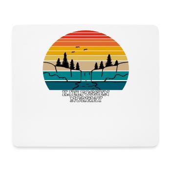 Kjelfossen Norway - Mousepad (Querformat) - Weiß - Vorne