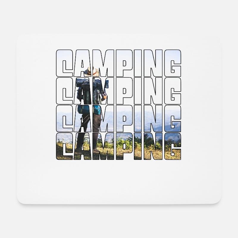 camping - Mousepad (Querformat) - Weiß