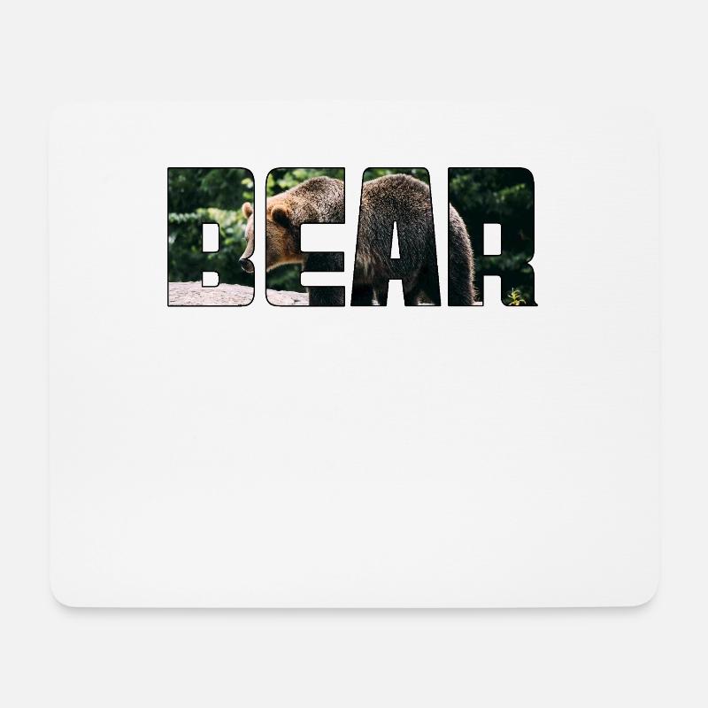 Bär - Mousepad (Querformat) - Weiß
