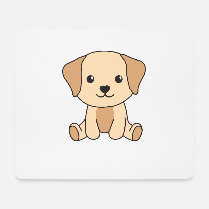 Labrador süße Hunde lustige Labrador - Mousepad (Querformat) - Weiß