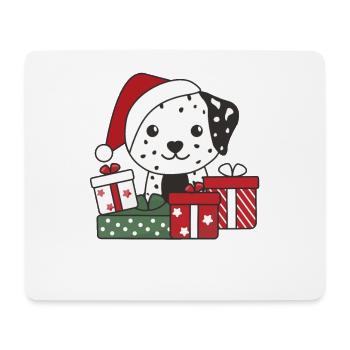 Dalmatiner Weihnachten Geschenk Winter Hunde - Mousepad (Querformat) - Weiß - Vorne