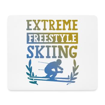 Ski acrobatique - Tapis de souris (format paysage) - blanc - Devant