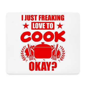 liebe kochen - Mousepad (Querformat) - Weiß - Vorne