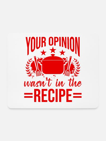 koch rezept - Mousepad (Querformat) - Weiß