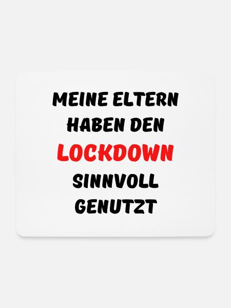 Meine Eltern Lockdown Sinnvoll genutzt Funny - Mousepad (Querformat) - Weiß