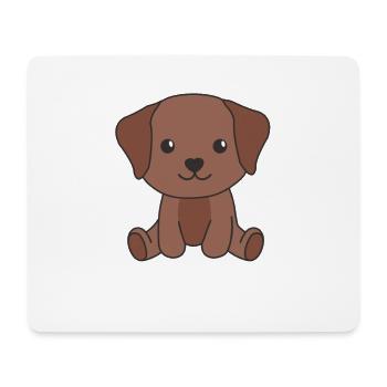 Labrador chiens mignons drôle Labrador - Tapis de souris (format paysage) - blanc - Devant