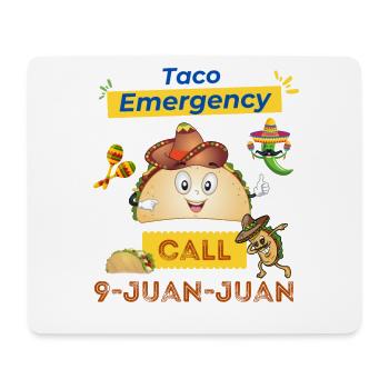 Taco Notruf 9 Juan Juan Lustiger Taco Liebhaber - Mousepad (Querformat) - Weiß - Vorne
