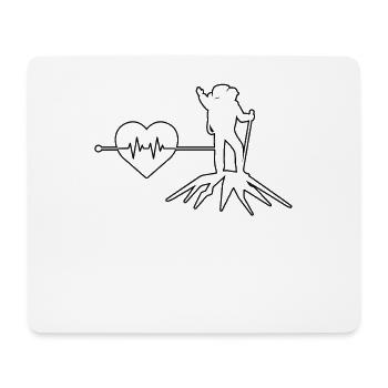 Mountaineering heartbeat - Mouse Pad (horizontal) - white - Front
