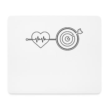 Darts heartbeat - Mouse Pad (horizontal) - white - Front