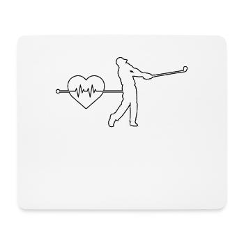 Golf heartbeat - Mouse Pad (horizontal) - white - Front