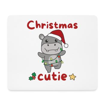 Hippo Christmas Horses Christmas Cutie - Mouse Pad (horizontal) - white - Front