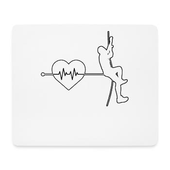 Accélération du rythme cardiaque - Tapis de souris (format paysage) - blanc - Devant