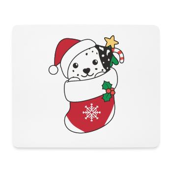 Dalmatian Christmas Snow Winter Animals Dogs - Mouse Pad (horizontal) - white - Front