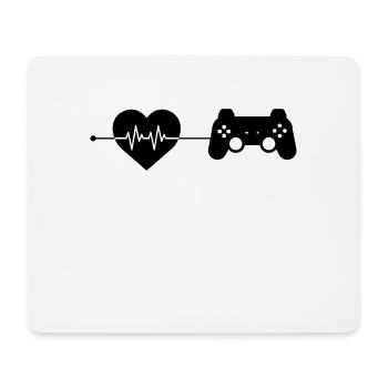 Jeu Heartbeat - Tapis de souris (format paysage) - blanc - Devant