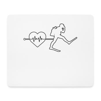 Plongée rythme cardiaque - Tapis de souris (format paysage) - blanc - Devant