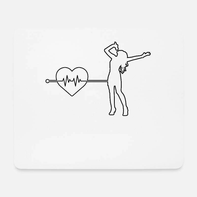 Singen Herzschlag - Mousepad (Querformat) - Weiß