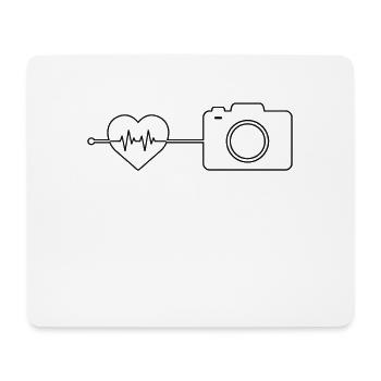 Camera Photography Heartbeat - Mouse Pad (horizontal) - white - Front