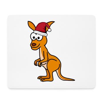 Kangaroo Comic Christmas - Mouse Pad (horizontal) - white - Front