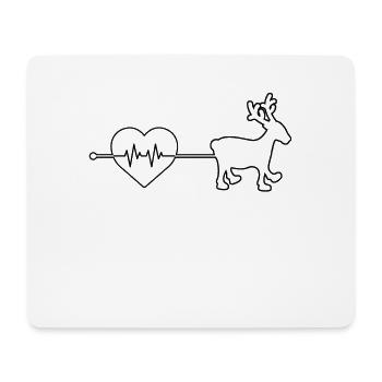 Elk heartbeat - Mouse Pad (horizontal) - white - Front