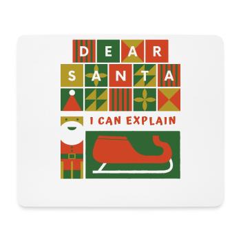 Lieber Weihnachtsmann, ich kann lustiges Weihnachtsgeschenk erklären - Mousepad (Querformat) - Weiß - Vorne