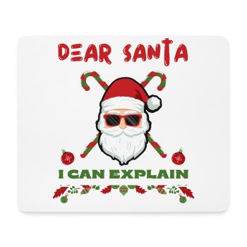 Lieber Weihnachtsmann, ich kann schlechtes Benehmen lustig erklären - Mousepad (Querformat) - Weiß - Vorne