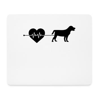 Dog heartbeat - Mouse Pad (horizontal) - white - Front