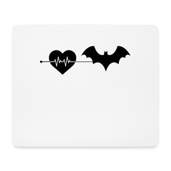 Bat heartbeat - Mouse Pad (horizontal) - white - Front