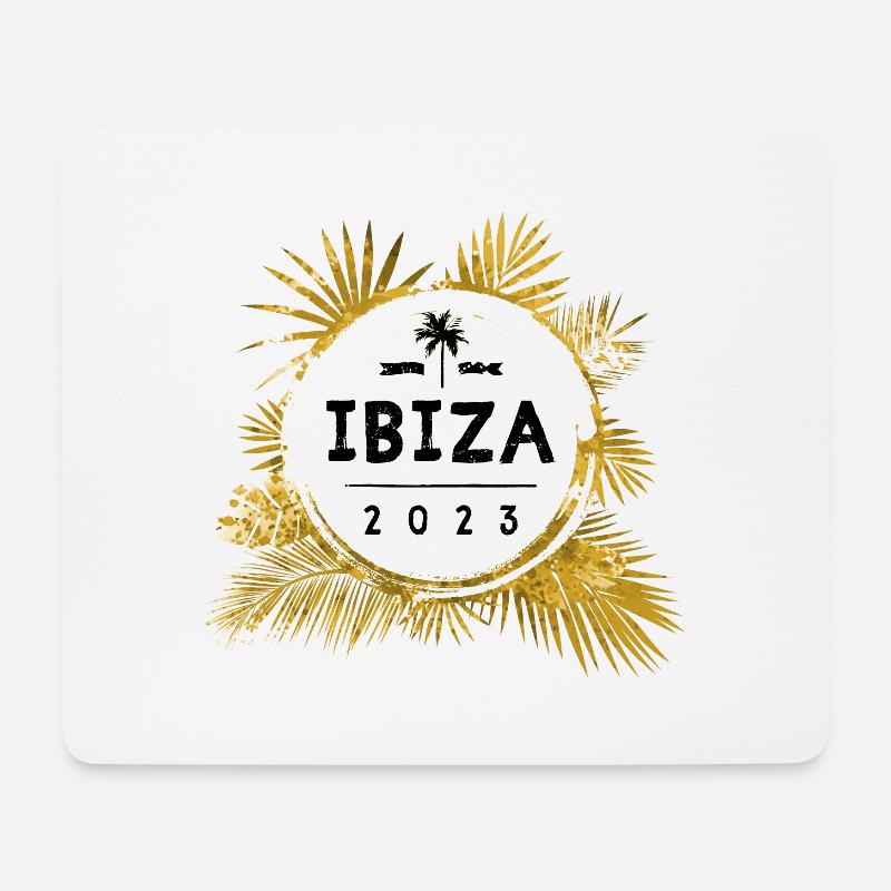 Ibiza 2023 Bunt - Mousepad (Querformat) - Weiß