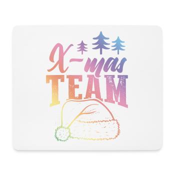 X-Mas Team Weihnachten - Mousepad (Querformat) - Weiß - Vorne
