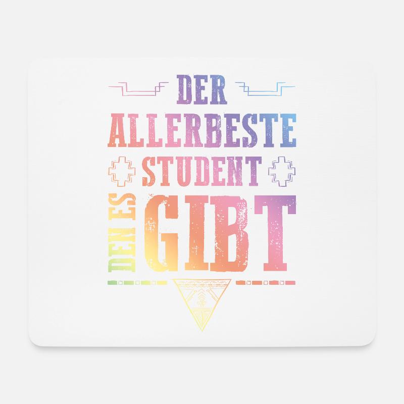 Allerbester Student - Mousepad (Querformat) - Weiß