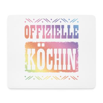 Premium Köchin - Mousepad (Querformat) - Weiß - Vorne