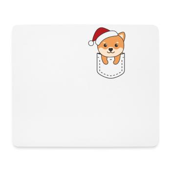 Fröhliche Weinachten süßer Shiba Inu Brusttasche - Mousepad (Querformat) - Weiß - Vorne