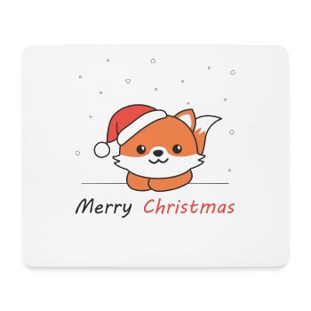 Fox Christmas Snow Winter Animals Fox - Mouse Pad (horizontal) - white - Front