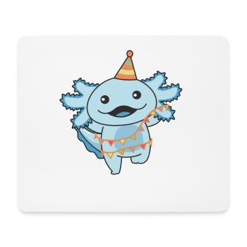 Axolotl pour un anniversaire pour les enfants un anniversaire - Tapis de souris (format paysage) - blanc - Devant