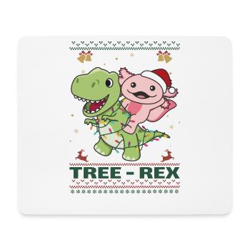 Merry Christmas ugly christmas Axolotl Tree Rex - Mousepad (Querformat) - Weiß - Vorne