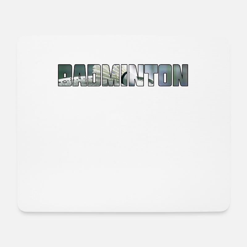 Badminton - Mousepad (Querformat) - Weiß