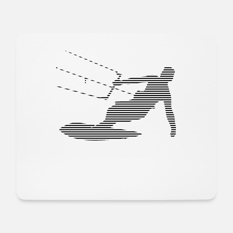 kite surfen - Mousepad (Querformat) - Weiß