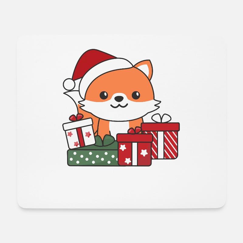 Fuchs Weihnachten Geschenk Winter Tiere Fuchs - Mousepad (Querformat) - Weiß