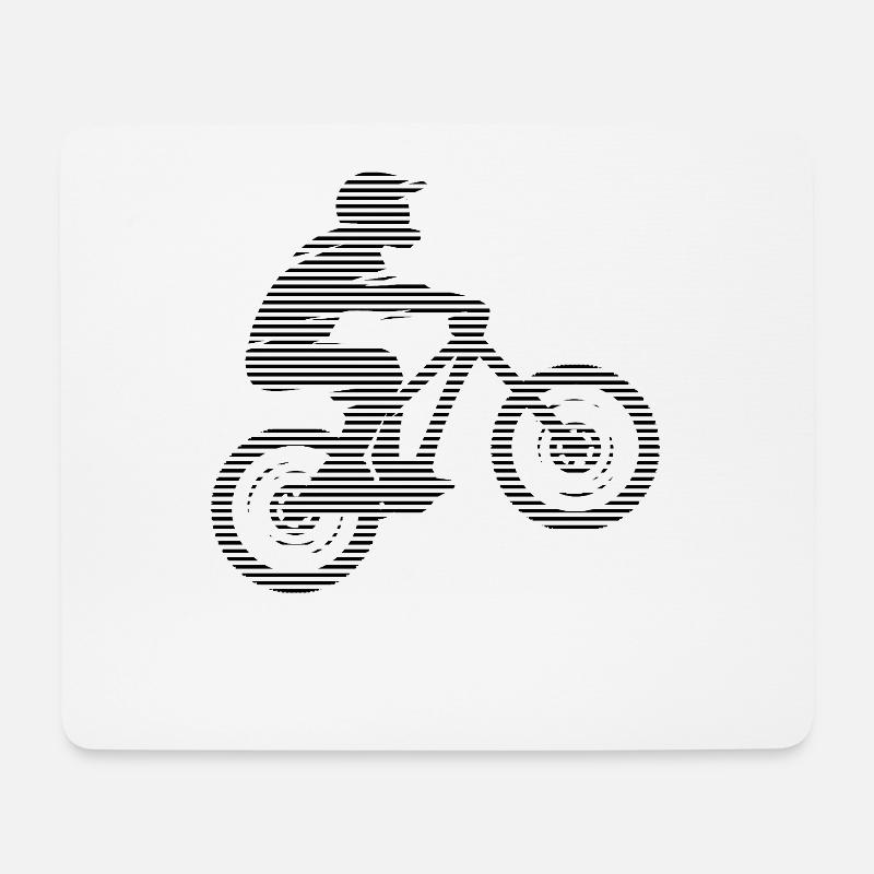 Mountainbike - Mousepad (Querformat) - Weiß