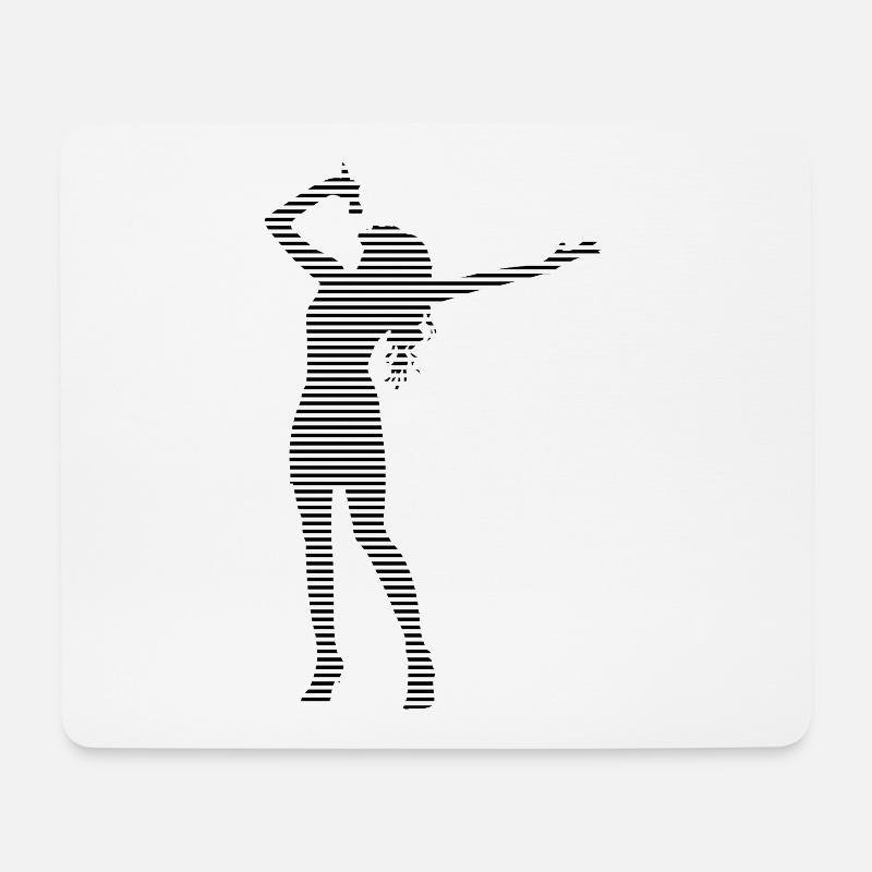 Sängerin - Mousepad (Querformat) - Weiß
