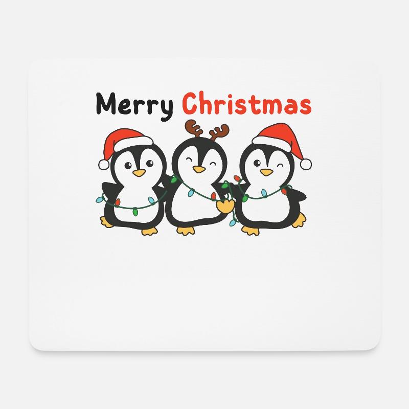 Pinguin Weihnachts Tiere süße Pinguine - Mousepad (Querformat) - Weiß