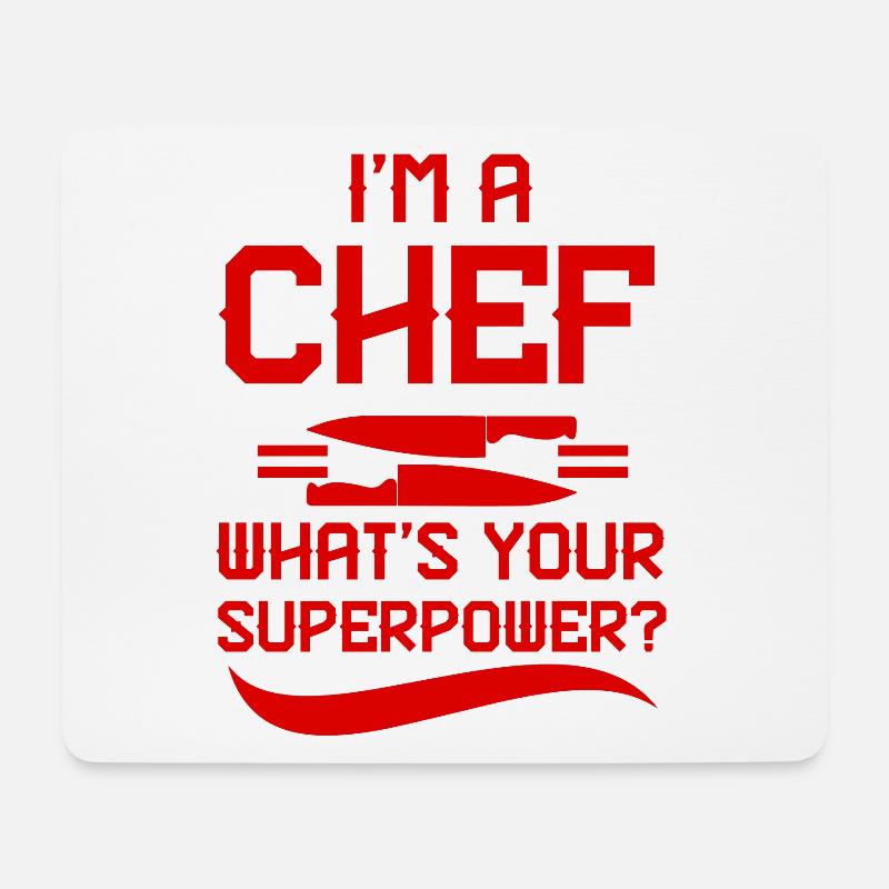 kochen koch superpower - Mousepad (Querformat) - Weiß