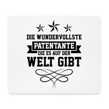 Beste Patentante der Welt - Mousepad (Querformat) - Weiß - Vorne