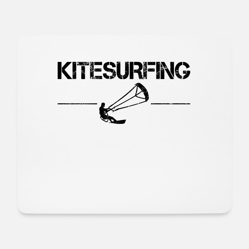 Kite surf - Tapis de souris (format paysage) - blanc