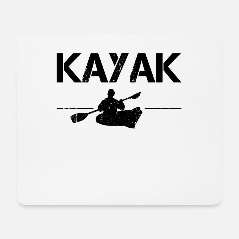 Kayak - Mousepad (Querformat) - Weiß