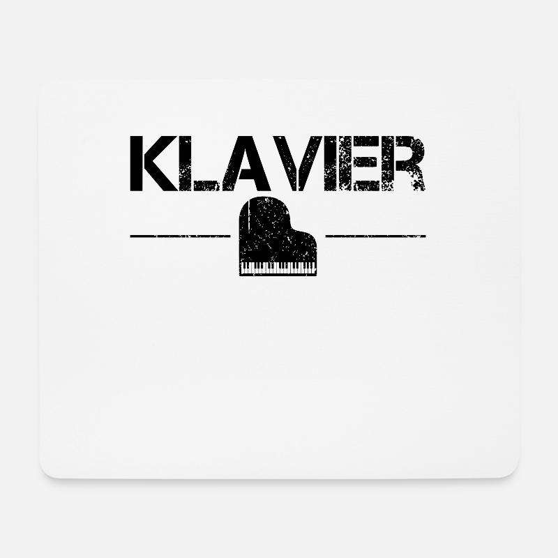 Klavier - Mousepad (Querformat) - Weiß