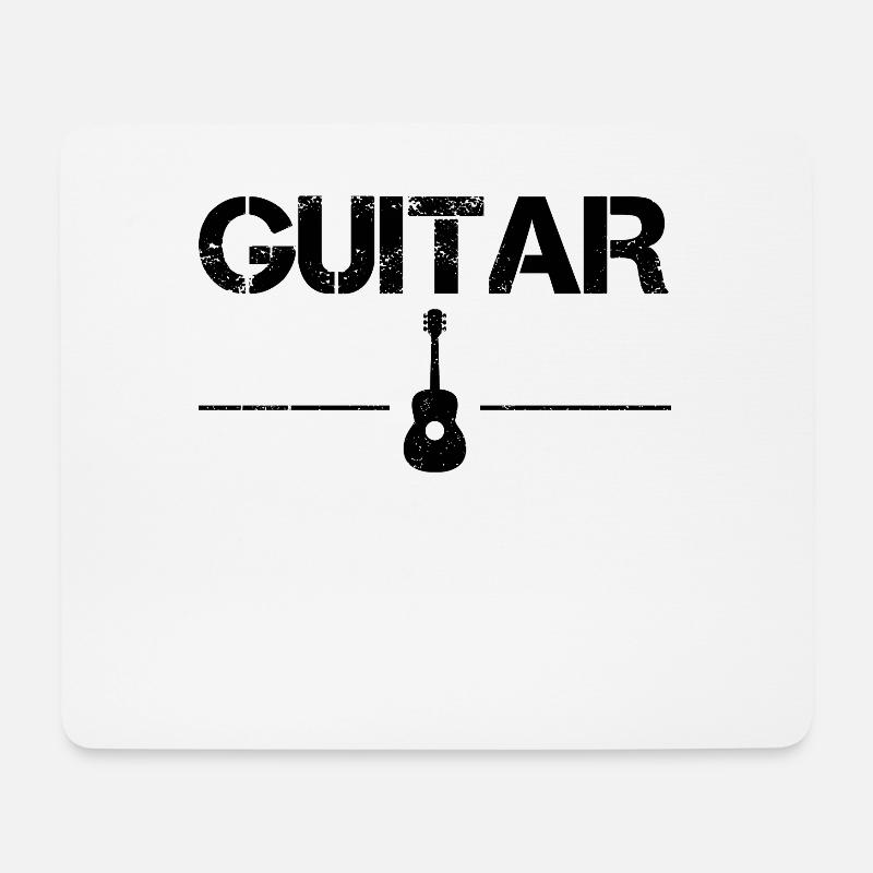 Gitarre - Mousepad (Querformat) - Weiß
